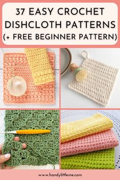 crochet dishcloth patterns for beginners