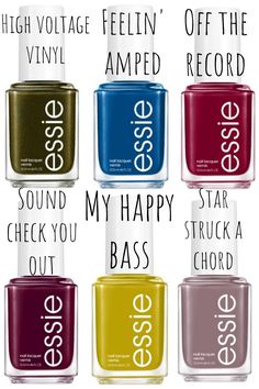 Essie Fall Colors, Essie Nail Polish Fall, Glossier Nail Polish, Sound Check, Star Struck, Happy Nails, Essie Nail Polish, Colorful Nail Designs, Essie Nail