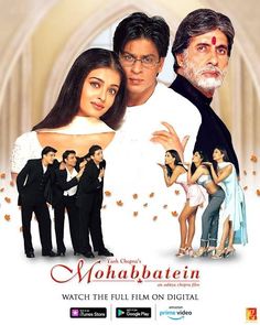 the movie poster for mohabbatein