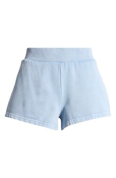 The weekend is calling, so answer in the kicked-back comfort of these relaxed shorts cut from a soft cotton-blend knit and topped with a comfortable, stretchy pull-on waistband. 2" inseam; 24" leg opening; 10" front rise; 13" back rise (size Medium) Pull-on style 80% cotton, 20% polyester Machine wash, tumble dry Imported Comfy Short Length Pajama Shorts For Leisure, Comfy Short Length Pajama Shorts, Casual Bottoms With Built-in Shorts For Weekend, Comfy Leisure Shorts With Ribbed Waistband, Comfy Shorts With Ribbed Waistband For Leisure, Casual Loungewear Shorts With Ribbed Waistband, Casual High-waisted Athletic Shorts With Ribbed Waistband, Casual Shorts With Ribbed Waistband And Short Inseam, Basic Bottoms With Ribbed Waistband, Short Length