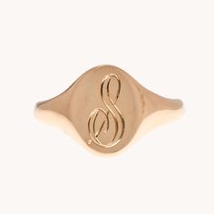 A perfectly proportioned and classic signet ring. A true wear-for-forever piece. Signet Rings Women Vintage, Catbird Jewelry, Signet Rings Women, Fall Rings, Zodiac Rings, S Ring, Gold Name Necklace, Zodiac Pendant, Initial Ring