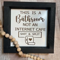 8”X8” Fun Bathroom Decor, Rustic Farmhouse Frame Painted Black, Sign Is Laser Engraved Bathroom Decor Rustic, Fun Bathroom Decor, Fun Bathroom, Black Sign, Bathroom Decor Colors, Farmhouse Frames, Decor Rustic, Amazing Bathrooms, Rustic Farmhouse