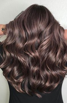 chocolate cake hair - Google Search Mauve Brown Hair Balayage, Chocolate Rose Gold Caramel Hair, Ashy Rose Brown Hair, Rose Brown Hair Color Balayage, Metallic Gold Hair Color, Ash Chocolate Brown Hair Color, Dark Rose Brown Hair, Mauve Chocolate Hair, Light Violet Brown Hair