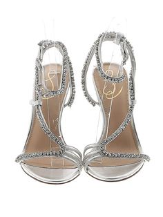 Sam Edelman Heels Size: 7 Shoes - used. No Fabric Content | Sam Edelman Heels: Silver Shoes - Size 7 Sam Edelman Heels, Heels Silver, Silver Heels, Silver Shoes, Sam Edelman, Women Handbags, Size 7, Handbags, For Women