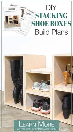 the diy stacking shoe boxes build plans