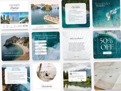 #Tolu #Travel_Instagram_Feed_Design #Travel_Agency_Instagram_Feed #Hotel_Social_Media_Design Hotel Social Media Design, Templates Facebook, Hotel Ads, Shape Collage, Travel Booking