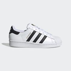 Kids Superstar Core Black and Cloud White Shoes | adidas US Adidas Superstar Women, Superstar Shoes, Adidas Shoes Superstar, Adidas Design, Superstars Shoes, Air Max Thea, Adidas Originals Superstar, Adidas Originals Women, Sneakers Adidas