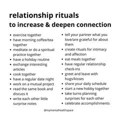 Transform your relationship with these powerful rituals! Ignite passion, boost intimacy, and deepen connection. Explore proven techniques for couples' bonding, love languages, and effective communication. Elevate your love life with these relationship rituals. #RelationshipGoals #DeepConnection #LoveAndIntimacy #BondingRituals Deep Conversation, Couple Activities, Conversation Topics, Getting To Know Someone