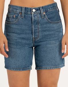 LEVI'S 501 Mid Thigh Womens Denim Shorts - Oxnard Choice - MED BLAST | Tillys Camp America, Womens Denim Shorts, Catalog Ideas, Summer Shopping, Womens Denim, Leggings Shorts, Levi's 501, Denim Shorts Women, Levis 501