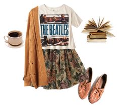 "Bookstore" by samarayared on Polyvore Indie Fashion Summer, Indie Accessories, Rok Midi, Nerd Fashion, Mode Hippie, Boho Outfit, Hipster Shirts, Elegante Casual