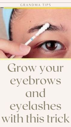 Grow your eyebrows and eyelashes with this trick Strong Eyebrows, How To Make Eyebrows, Eyelashes Longer, Eyelashes Grow, Grow Eyelashes, Eyebrows And Eyelashes