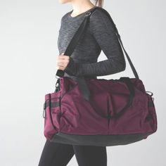 Excellent Condition Not Available At Lululemon Any Longer Lots Of Pockets Shoulder Strap Interior Is Super Clean (Looks Unused) Red Grape, Yoga Mat Strap, Athletic Gear, Red Grapes, Extra Mile, Sports Accessories, Sport Bag, Duffel Bag, Rebecca Minkoff Hobo