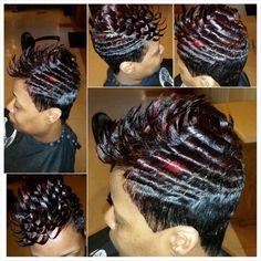 Short Hair Mohawk, Unisex Hair Salon, Mohawk Styles, Black Hair Updo Hairstyles, Short Hair Highlights, Sassy Haircuts