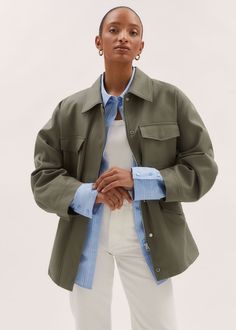 New spring jackets Khaki Jacket Outfit, Utility Jacket Outfit, Green Jacket Outfit, Green Khaki Jacket, Varsity Jacket Outfit, Jacket Outfit Women, Latina Outfit, Olive Jacket, Green Utility Jacket