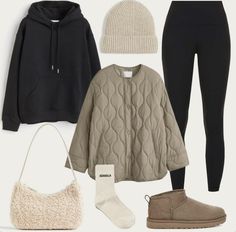 Cosy Leggings Outfit, Casual Cosy Outfit, Beany Hats Outfit, Adanola Socks, Adanola Outfit, Winter Cosy Outfit, Leggings Outfits Winter, Cute And Comfy Outfits, Cosy Outfits