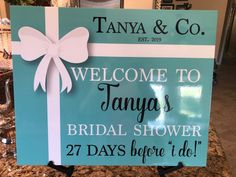 a welcome sign for the bride and groom to arrive at their wedding ceremony in tampa, florida