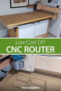 the instructions for how to make a cnc router with wood and plywood