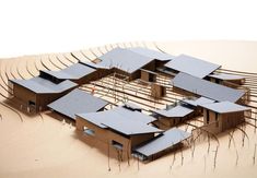 an architectural model of a house in the desert