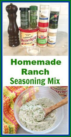 homemade ranch seasoning mix in a bowl