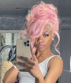 pink wig lace jayda wayda styles updo Frontal Hairstyles, Pink Friday, 20th Birthday, Black Girls Hairstyles, Nicki Minaj