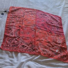 The Bandana Neckerchief. 63% Cotton. 37% Silk. Paisley Two Tone Designer. It's Beautiful Blush Scarf, Calvin Klein One, Sequin Scarf, Cashmere Blanket, Wool Shawl, Jairzinho, Chiffon Scarf, Vintage Scarf, Scarf Set