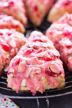 a close up of some food on a rack