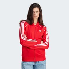 Adidas Originals Adicolor Classics Sst Track Jacket New With Tags Xs In Red Red Adidas Jacket, Adidas Sst, Adidas Originals Jacket, Jacket Adidas, Monochromatic Outfit, Monochrome Outfit, Adidas Track Pants, Pants Details, Adidas Track