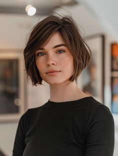 51 French Bob Haircuts for Every Face Shape and Style French Women Hair, Fall Haircuts, Short Hair Cuts For Round Faces, Hair 2022, French Bob, Fall Hair Cuts, Girl Haircut, Mom Hairstyles, Round Face Haircuts