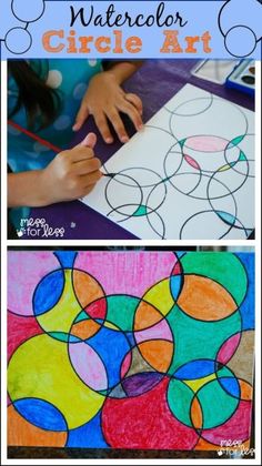 art project for kids using circles and watercolor paper to create an art project that is fun