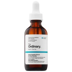 A concentrated serum that helps hair look thicker, denser, fuller, and healthier.Hair Type: Straight, Wavy, Curly, and CoilyHair Texture: Fine, Medium, and ThickHair Concerns:- Thinning- Volumizing- Flaky/Dry Scalp Highlighted Ingredients:- Redensyl™ (Givaudan): Targets stem cells and human fibroblasts from the derma papilla to improve hair density.- Procapil™ (Sederma Inc.): Increases blood flow in the scalp, which allows the hair to be well nourished, resulting in the appearance of thicker hai Serum For Hair, Hair Concerns, Scalp Serum, Peptide Serum, Hair Growth Serum, Coily Hair, Growth Serum, Dry Scalp, Hair Density