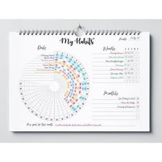 a spiral calendar with the words my minds on it