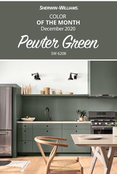 the color of the month december 2020 is pewter green