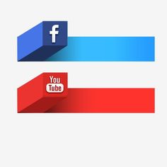 the logo for youtube and facebook