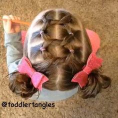 Image result for hairstyles for toddlers Girls Hairdos, Girl Hairdos, Girl Hair Dos, Lil Girl Hairstyles, Twisted Hair, Bella Hair, Toddler Hairstyles Girl, Messy Buns, A Ponytail