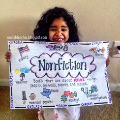 Nonfiction Anchor Chart Kindergarten, Non Fiction Anchor Chart Kindergarten, Charts For Preschool Classroom, Fiction Anchor Chart Kindergarten, Text Features Anchor Chart 2nd Grade, Nonfiction Anchor Chart First Grade