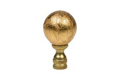 a golden door knob on a white background