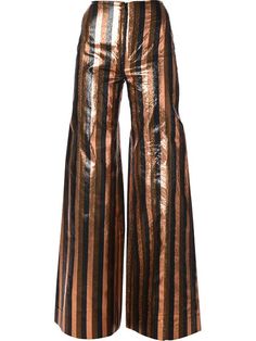 Shop Biba Vintage striped wide leg trouser -- Decades Biba Clothing, Aesthetic Reference, Striped Wide Leg Trousers, Romeo Gigli, Designer Pants, Seventies Fashion, 1970s Fashion, Pants Design, Fashion Website