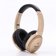 the headphones are gold and black