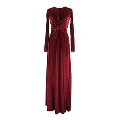 This floor-length black velvet dress is cozy and glam! With long sleeves, elastic and a flattering knot detail at the waist. Machine wash cold and hang dry. Red Dress Styling, Velvet Red Dress, Stretch Velvet Dress, Chiffon Kimono, Black Kimono, Red Velvet Dress, Knot Dress, Mob Dresses, Red Dress Maxi