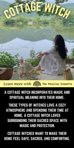 A Cottage Witch is sometimes called a Hearth Witch and incorporates magic and spiritual meaning into their home. These types of witches love a cozy atmosphere and spending their time at home. A cottage witch loves surrounding their sacred space with magic and protection. Cottage witches want to make their home feel safe, sacred, and comforting. #peculiartips Witches Cottage In The Woods, Cottage Core Witch Aesthetic, Witch Cottage Exterior, Hearth Magic, Witch Cottage Aesthetic, Cottage Witchcraft, Witch Cottage Interior, Cottagecore Witch Aesthetic, Witchcraft Resources