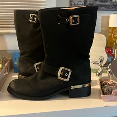 In Good Shape, Stylish And Cute! Vince Camuto Boots, Vince Camuto Shoes, Moto Boots, Vince Camuto, Size 10, Women Shoes, Boots, Women Shopping, Black