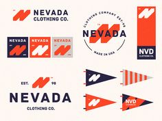 nevada clothing co logo and brand identity