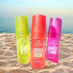 Get ready! Sol de Janeiro’s new Summer 2024 Perfume Mist Collection is about to drop on May 11th! We’re getting three, limited-edition scents this year that are called Summer e Amor, Beijos del Sol, and Carioca Crush. We already knew about Carioca Crush as it was leaked on a few social media platforms and I […] Sol De Janeiro Perfume Limited Edition, Sol De Janeiro Summer Scents 2024, Sol De Janeiro Summer Scents, Sol De Janeiro Limited Edition, Summer Things To Buy, 2024 Perfume, Carioca Crush, Talc Free Powder, Maybelline Color Tattoo