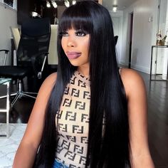 3x1 Lace Middle Part Silky Straight Human Hair Wigs With Bang 30 34 Inch Natural Black Color Remy Lace With Bangs, Straight Human Hair Wig, Straight Human Hair Wigs, Remy Hair Wigs, 100 Human Hair Wigs, Middle Part, Middle Parts, Human Hair Wig, Straight Human Hair