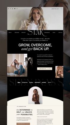 an image of a website design for a hair salon and beauty product line that is well designed