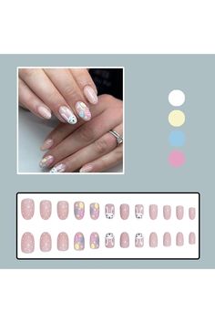 Easter Nails OLIUKJU Almond Press on Nails Medium French Tip Fake Nails Pink Full Cover Stick on Nails with Cute Bunny Easter Egg Designs Rabbit Nail Tips False Nails for Women Girls 24 Pcs Easter Manicure, Pink Nail Art Designs, Diy Acrylic Nails, Short Almond, Easter Egg Designs, Pink Nail Art, Easter Nails, Egg Designs, Womens Nails