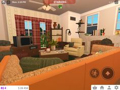 a virtual view of a living room with furniture