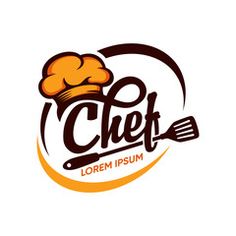 a chef logo with the word chef on it