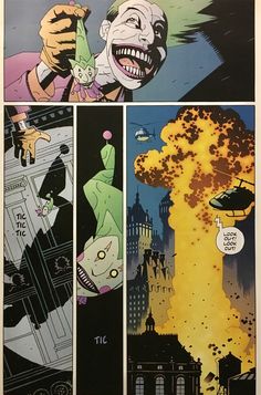 an image of a comic strip that is being read by someone in the dark knight