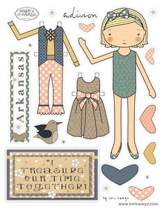 a paper doll with some clothes on it